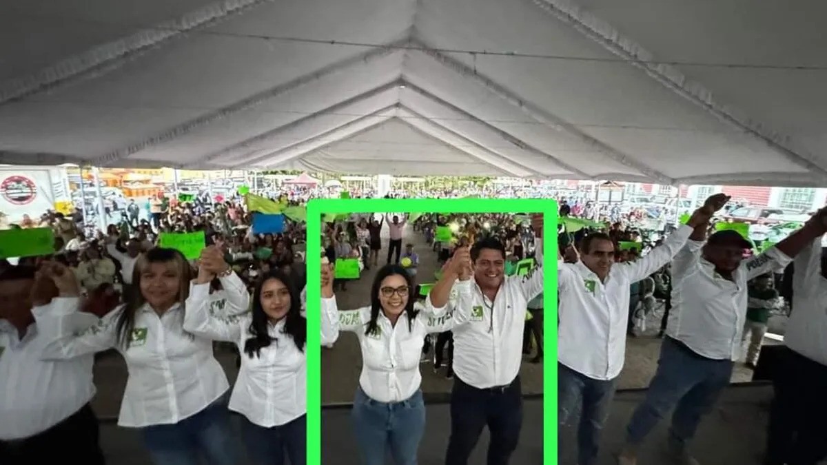 Candidato a alcalde en los Reyes de Juárez mete a su familia a la