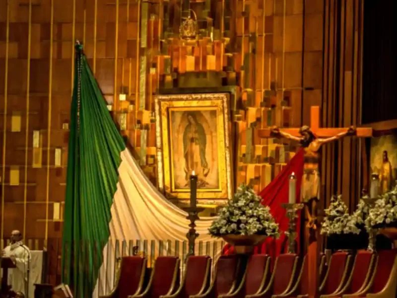 Imagen de la Virgen de Guadalupe en la Basílica.