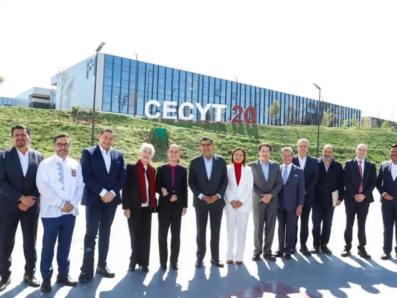Claudia Sheinbaum y Sergio Salomón inauguran unidades del IPN en Puebla  