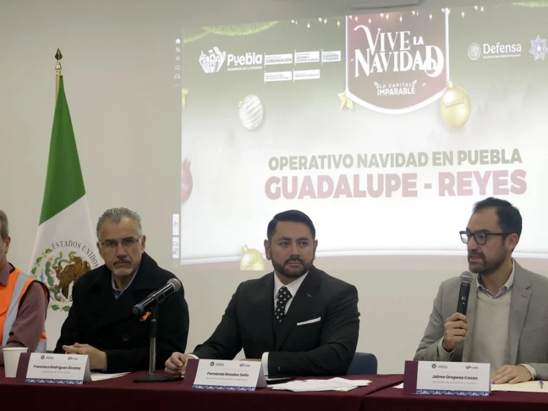 Operativo Guadalupe-Reyes reforzará seguridad en bancos, comercios e iglesias de Puebla 