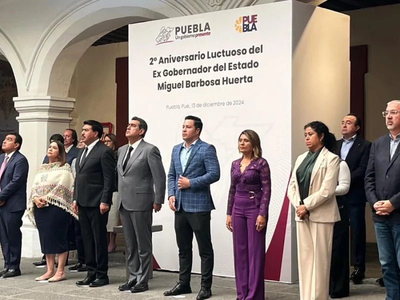 Rinden homenaje a Miguel Barbosa a dos años de su muerte  