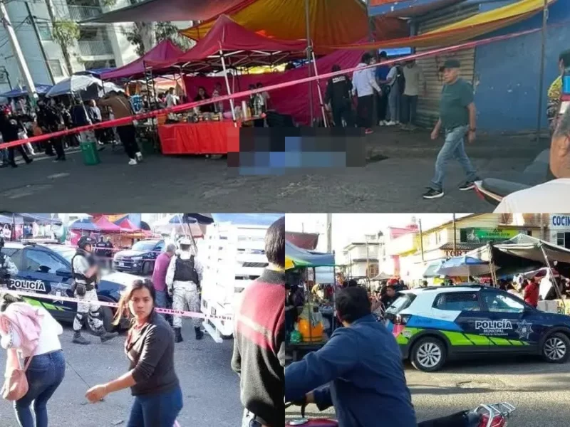 Se desata balacera en el tianguis de Loma Bella, hay una niña herida y un muerto 