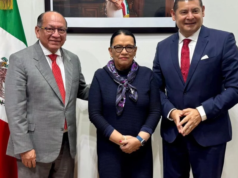 Armenta se reúne con titular de Segob, Rosa Icela Rodríguez en la CDMX 