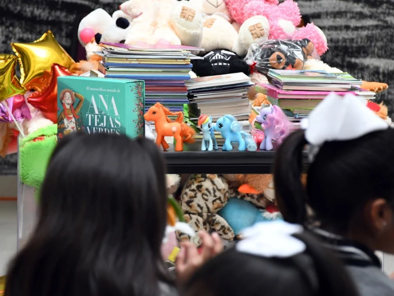 Entrega Lilia Cedillo libros y peluches a niños y niñas