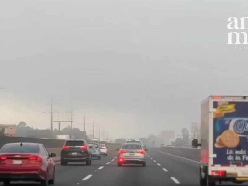 Frente frío provoca densa neblina en la autopista México-Puebla 