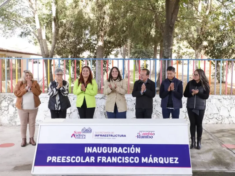 Dignifica Lupita Cuautle espacios en preescolar de San Andrés Cholula