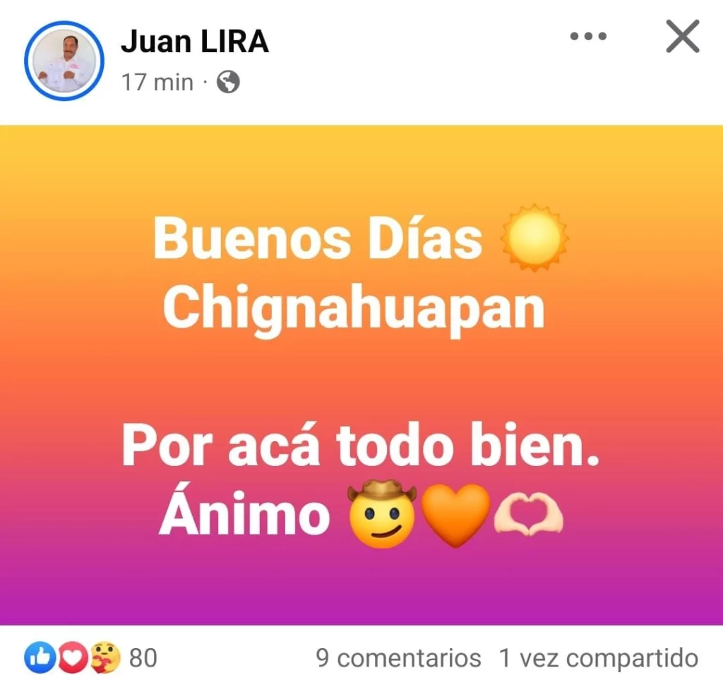 ¿Qué se sabe sobre la supuesta detención de Juan Lira "El Moco" en Chignahuapan?