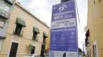 Señaletica del programa de Parquímetros en el Centro Histórico de Puebla, que volverán a operar en abril.