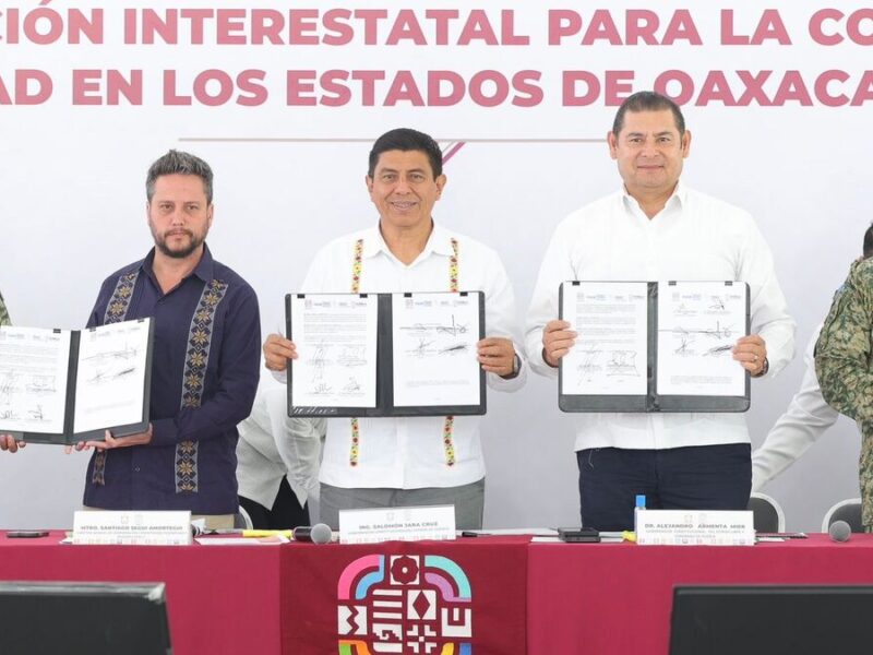 Gobiernos de Puebla y Oaxaca firman convenio para reforzar la seguridad  