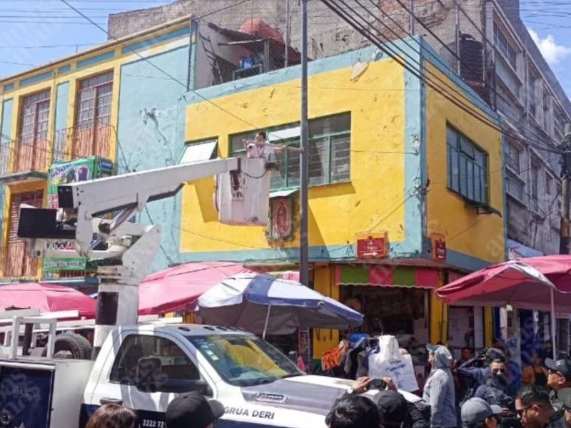 SSC retira cámaras que espiaban el Centro Histórico de Puebla