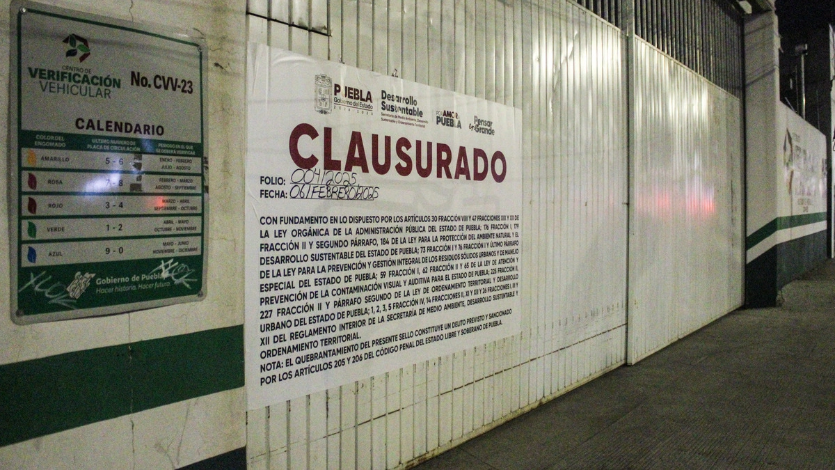 Medio Ambiente clausura seis verificentros de Puebla; continúan revisiones  