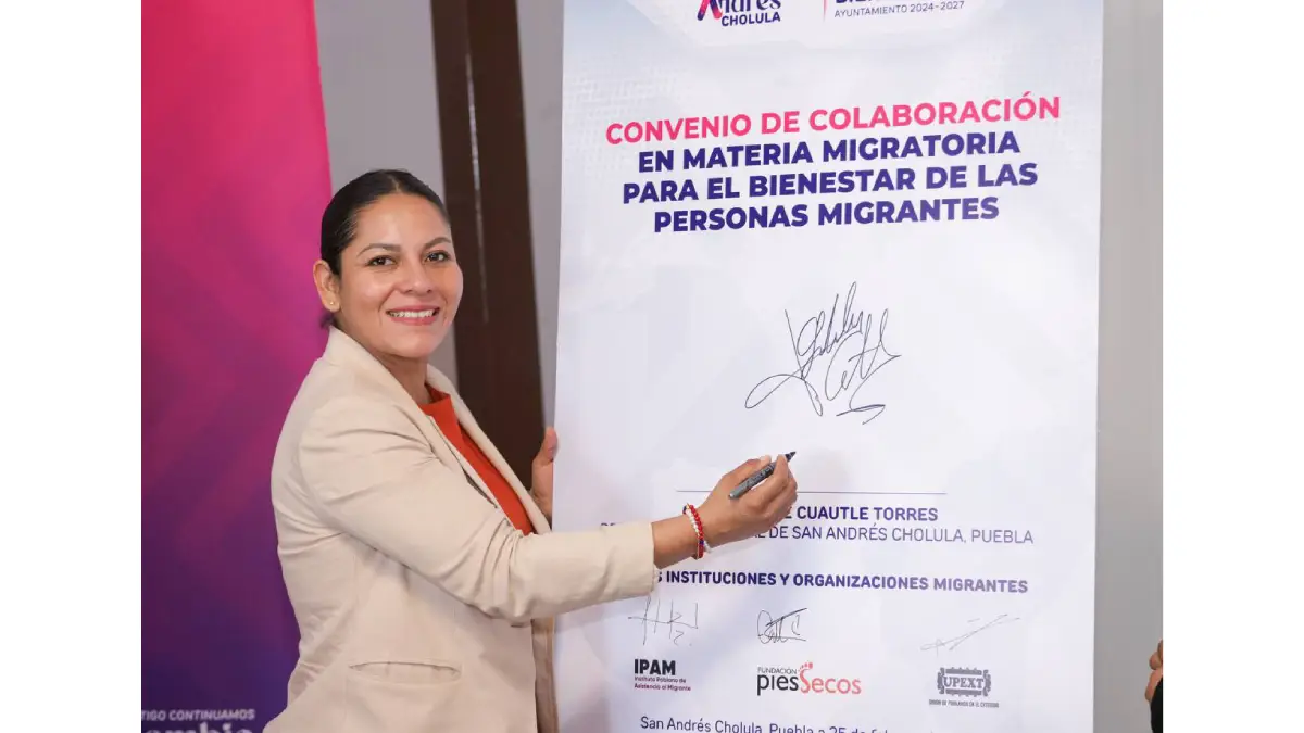 Impulsa Lupita Cuautle convenio en apoyo a migrantes y sus familias
