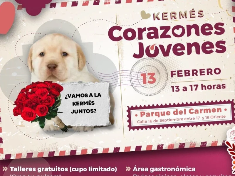 Talleres, música, antojitos y más en la kermés “Corazones Jóvenes” en Puebla  