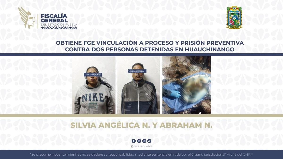 Vinculan proceso a mamá y padrastro de Lluvia Yareni, niña hallada muerta en Huauchinango 
