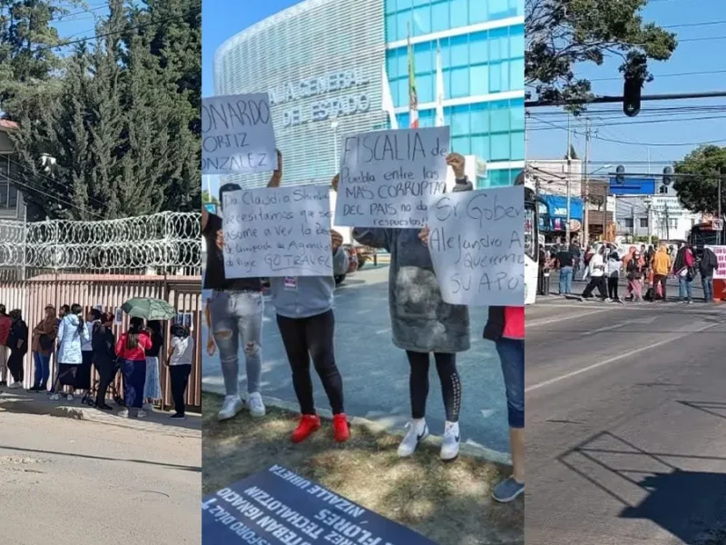 Lunes de manifestaciones en Puebla: ejidatarios, padres de familia y viajeros defraudados