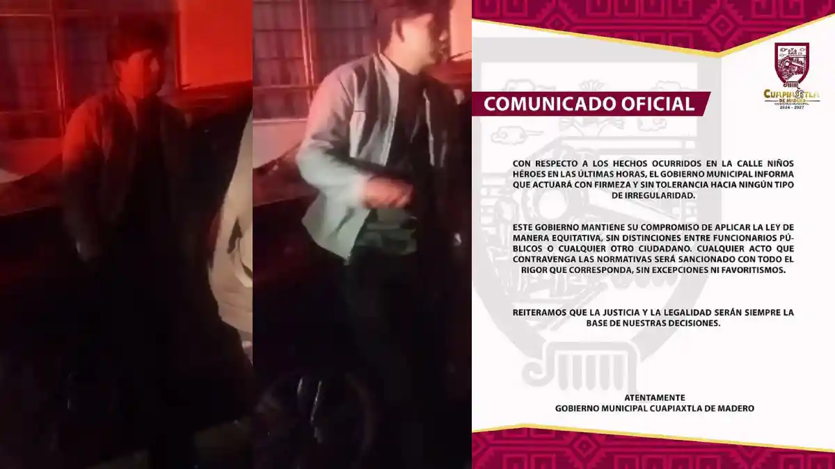 En estado de ebriedad, regidor de Cuapiaxtla de Madero chocó contra varios vehículos.