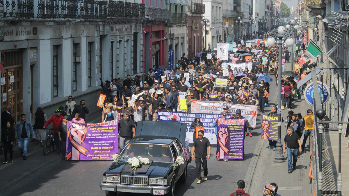 “Nos difaman, nos agreden y ahora nos asesinan”, veterinarios se manifestaron en Puebla   