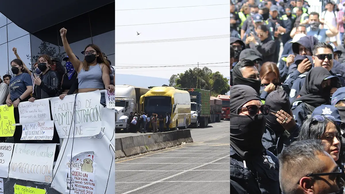 BUAP, policías y cierre de la autopista. ¿Qué pasa en Puebla?