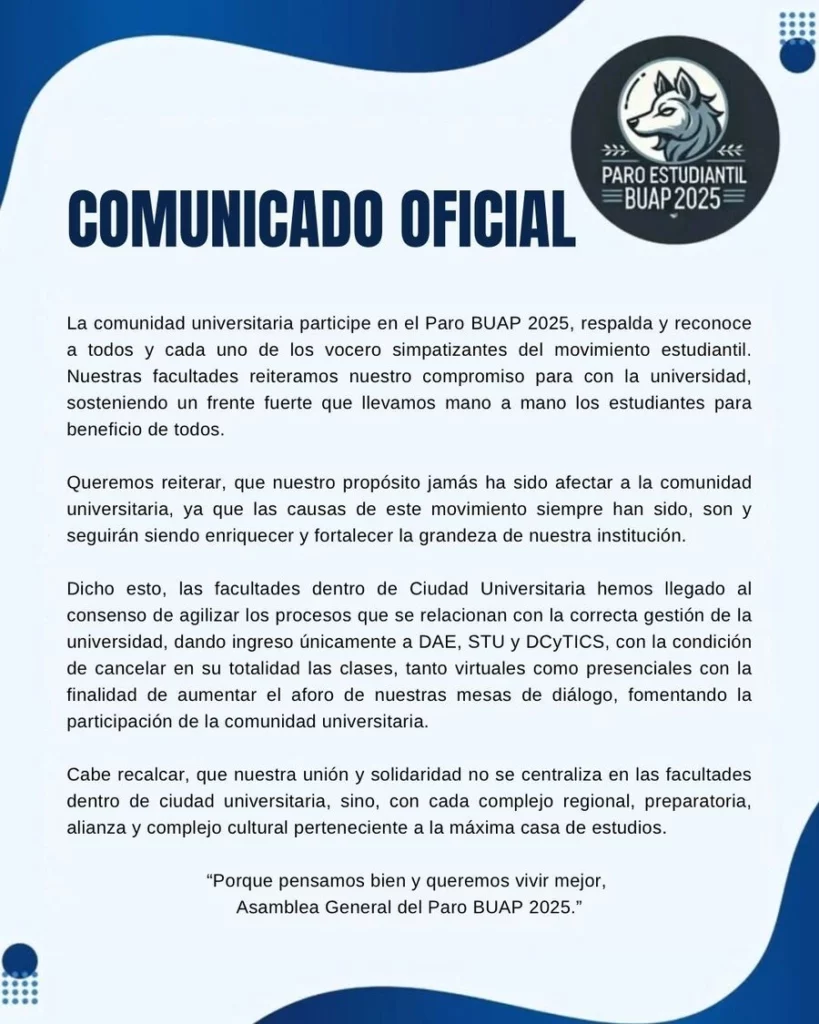 Los alumnos de la BUAP condicionaron la reapertura de la Dirección de Administración Escolar (DAE)..
