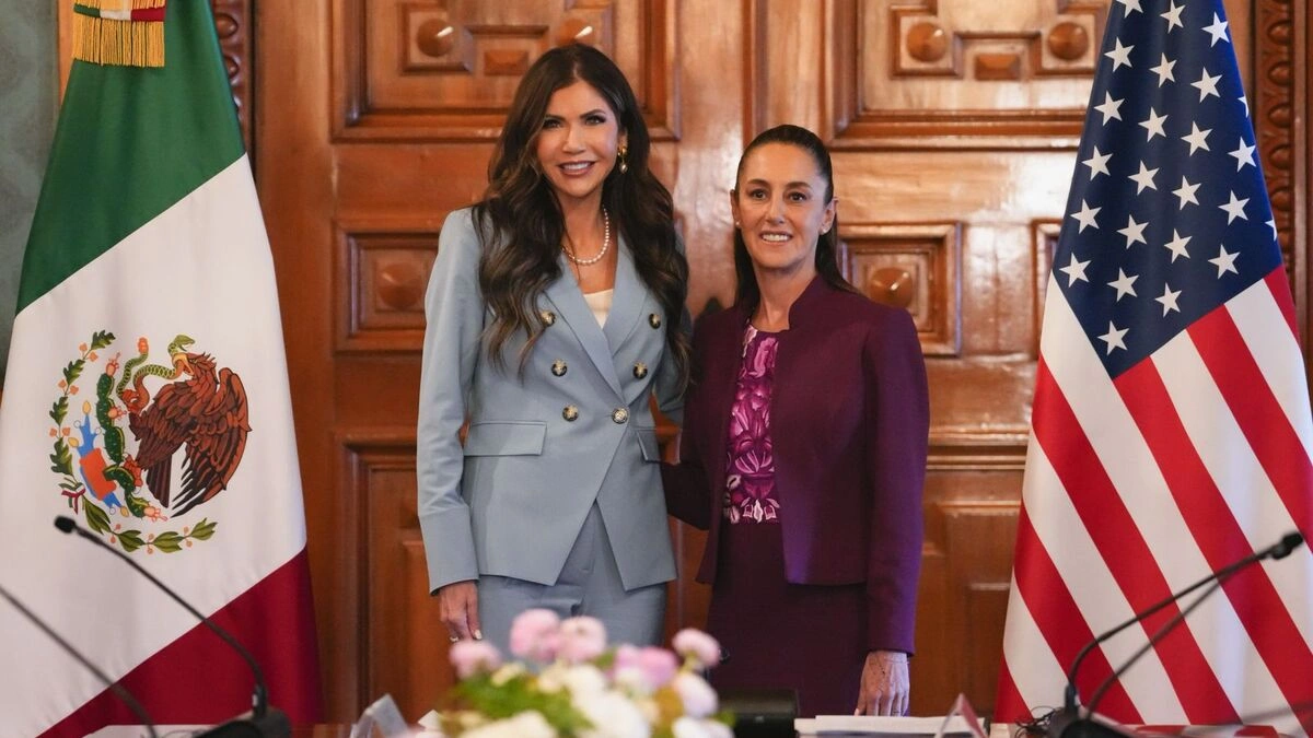 Sheinbaum y Sergio Salomón se reúnen con secretaria de Seguridad Nacional de EU 