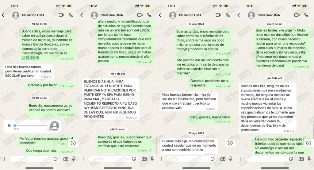 Exalumnos de la Universidad Mesoamericana denuncian que no les han entregado su título.