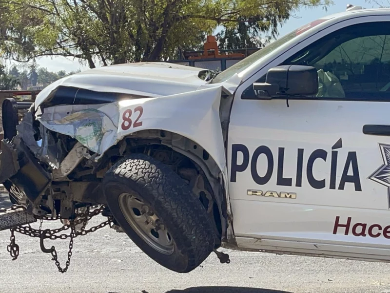 Policías estatales chocan durante persecución en la autopista México-Puebla