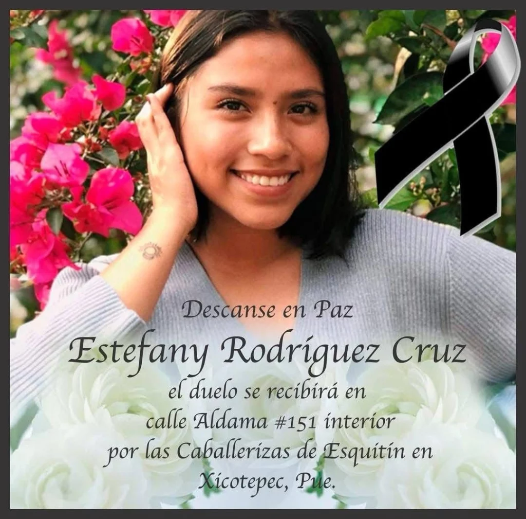 Estefanía Rodríguez de 21 años fue víctima de feminicidio en el municipio de Xicotepec, Puebla