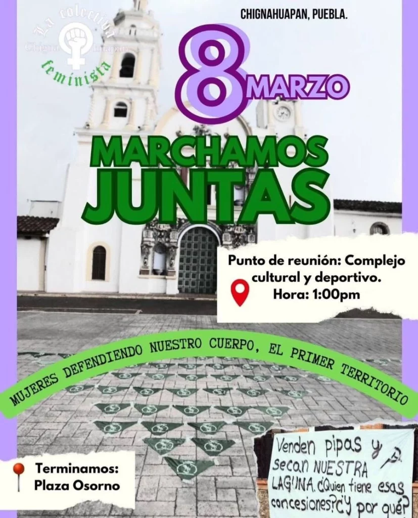 Las mujeres del Chignahuapan realizarán una marcha el día sábado.