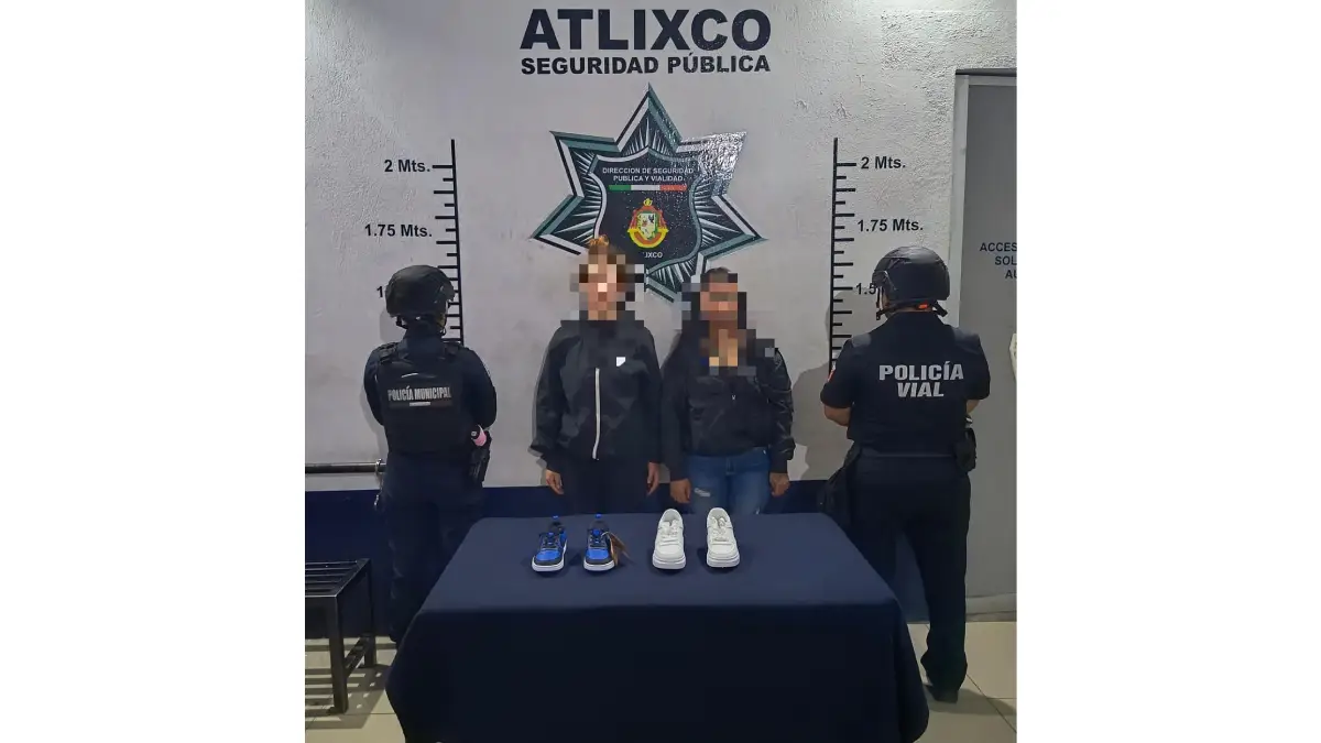 Policías de Atlixco frustran robo en zapatería