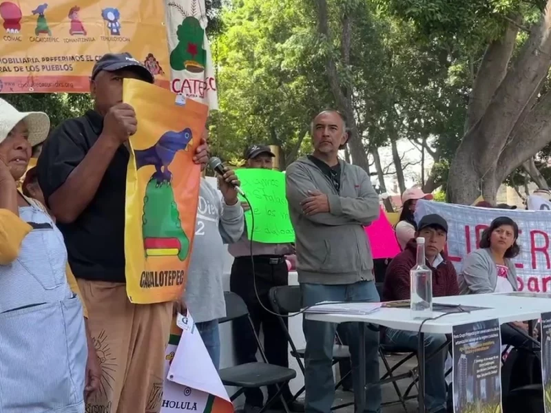 Ejidatarios de Cholula piden la liberación de Emiliano Zambrano  