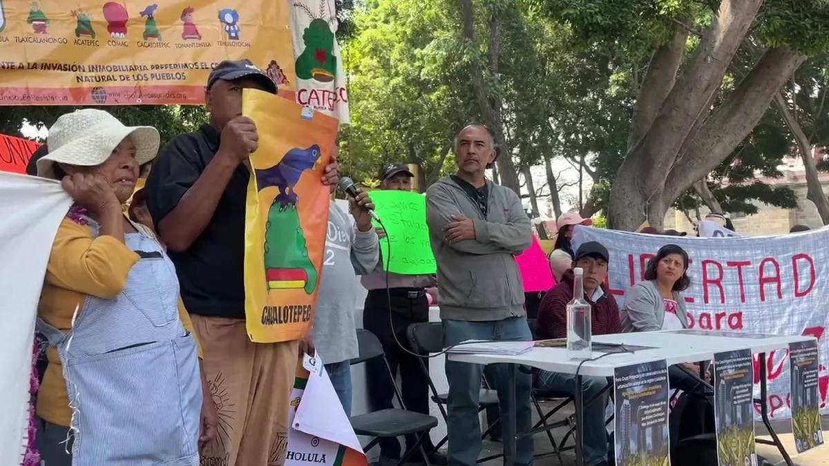 Ejidatarios de Cholula piden la liberación de Emiliano Zambrano  
