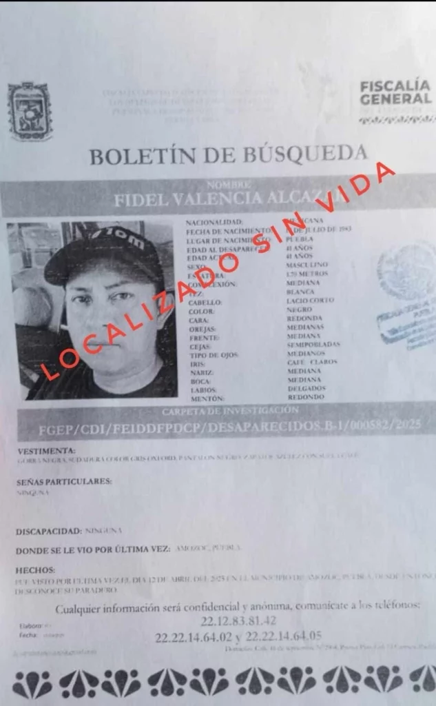 Fidel Valencia del Sonido Emperador fue reportado como desaparecido, pero lo hallaron sin vida.