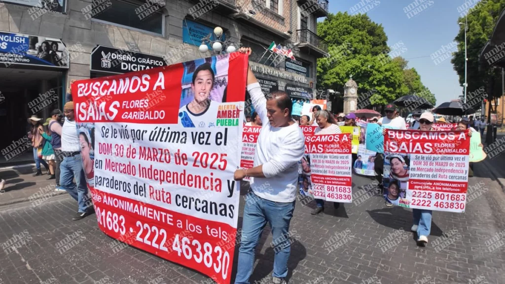 Este 21 de abril, marcharon para exigir que la FGE agilice la localización de Isaías Flores.