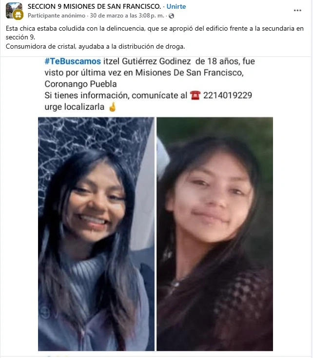 Itzel, asesinada con violencia en Cuautlancingo, tenía solo 18 años.