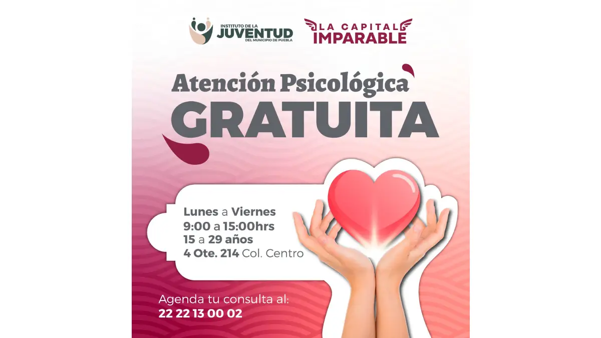 IJMP ofrece atención psicológica gratuita para jóvenes en la capital