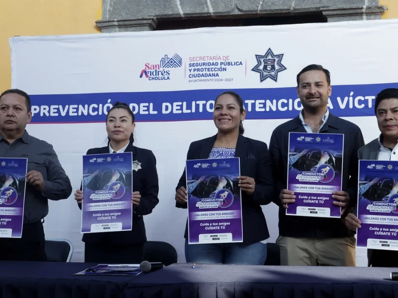 Evita multas de hasta 11 mil pesos: presentan programa “Conductor Designado” en Cholula 