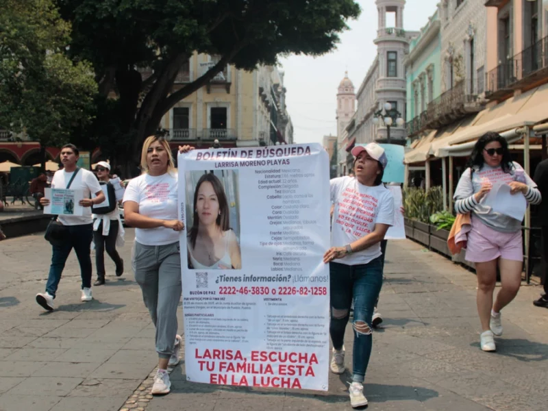 Marchan para exigir la localización de Larrisa Moreno Playas, desaparecida en la Romero Vargas