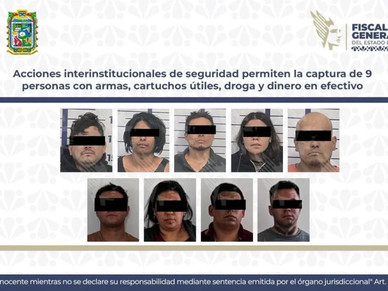 Ellos son los nueve detenidos por los cuerpos hallados en Puebla