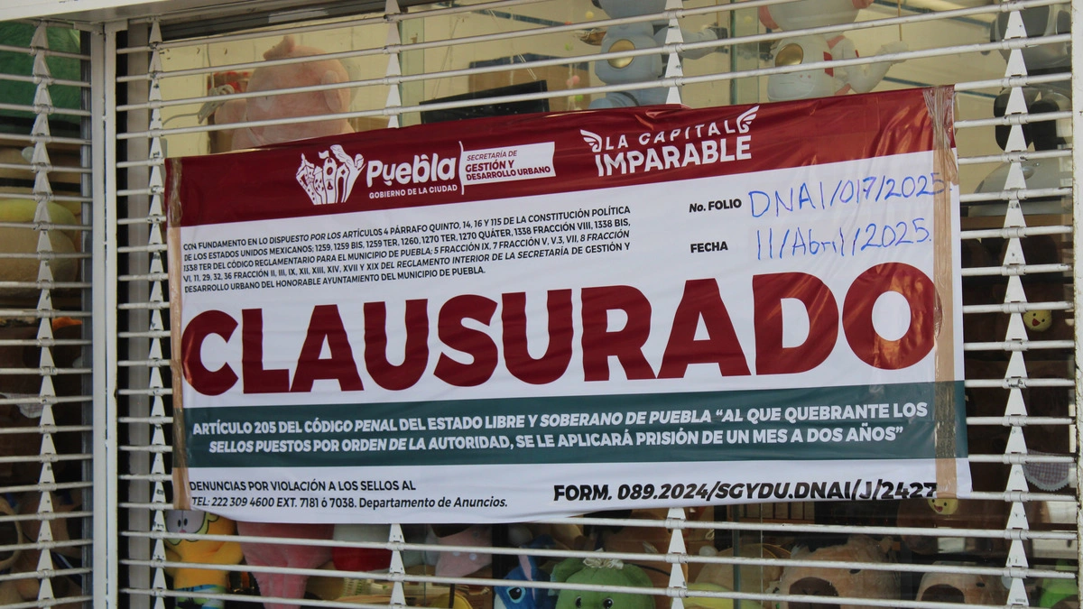 Suman 16 tiendas chinas clausuradas y 3 mdp en productos decomisados en Puebla