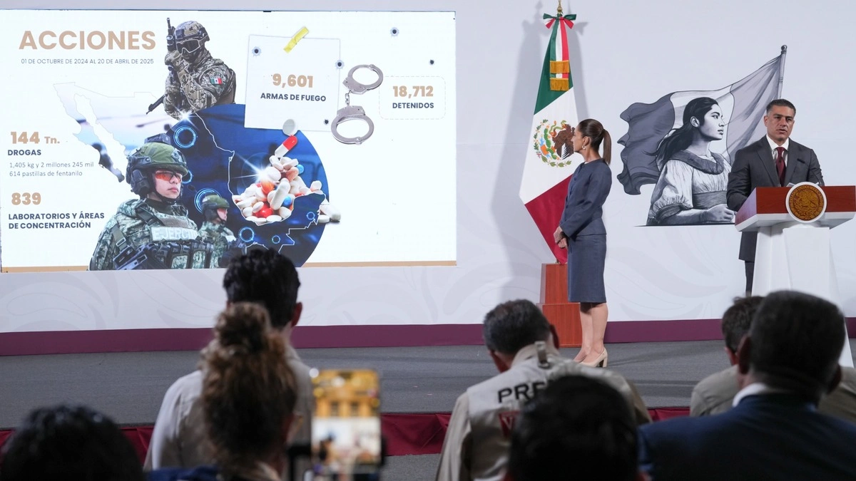 Harfuch confirma que el Cártel del Pacífico operaba narcolaboratorio de metanfetamina en Puebla 