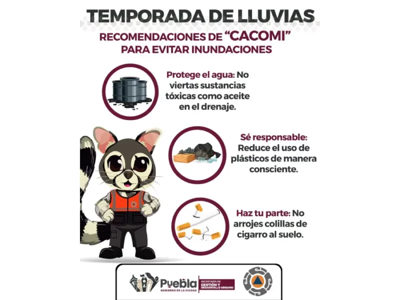 Emite Gobierno de la Ciudad recomendaciones por lluvias en zonas bajas