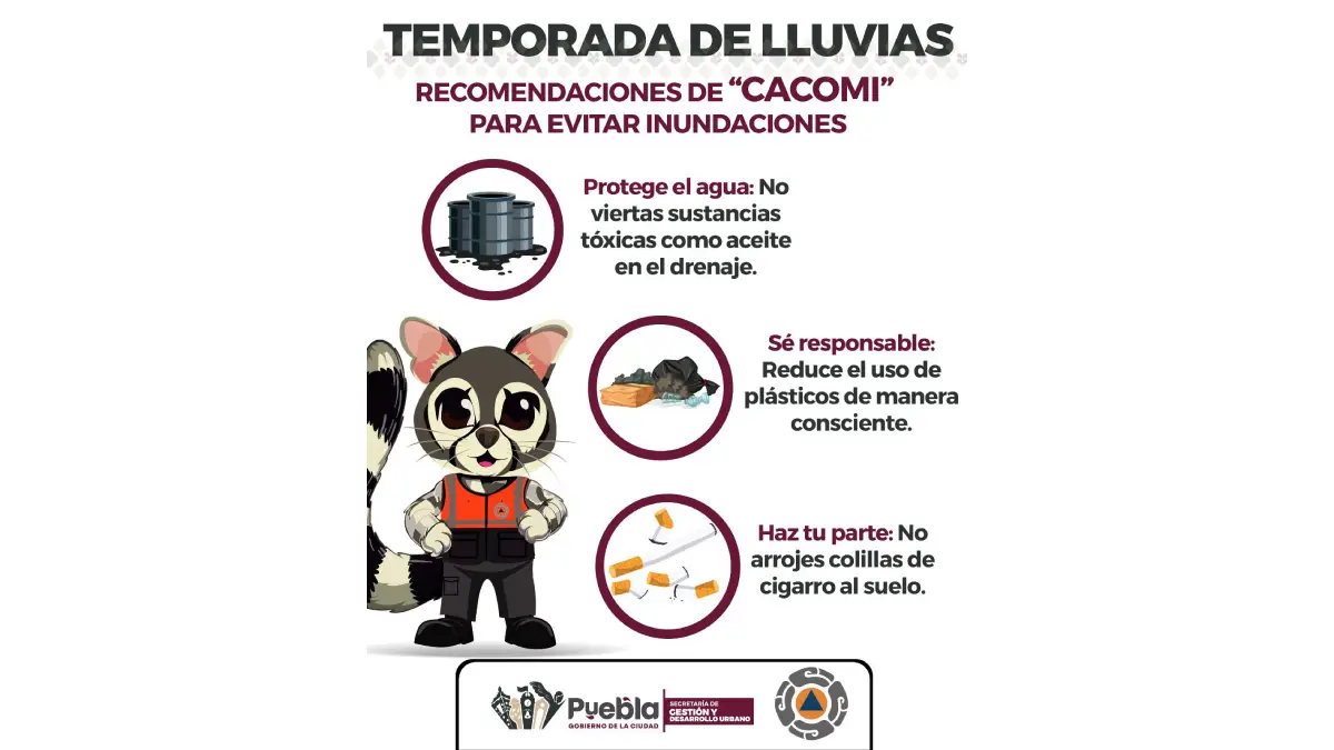 Emite Gobierno de la Ciudad recomendaciones por lluvias en zonas bajas