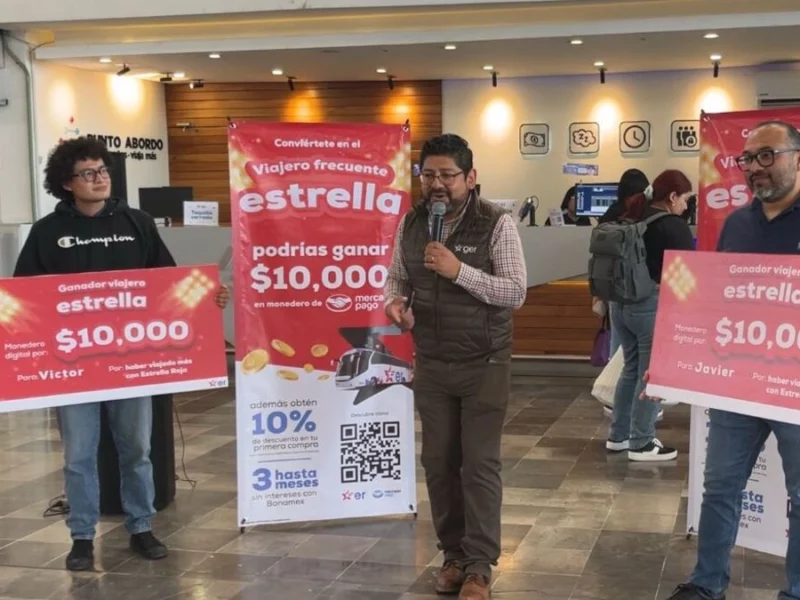Estrella Roja premió con 10 mil pesos a pasajeros frecuentes  