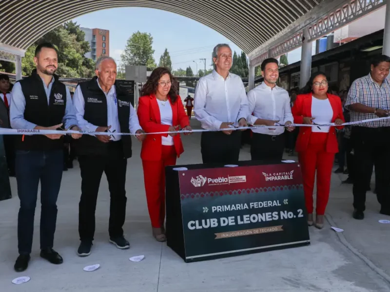 Inaugura Pepe Chedraui techado escolar en la Primaria Club de Leones