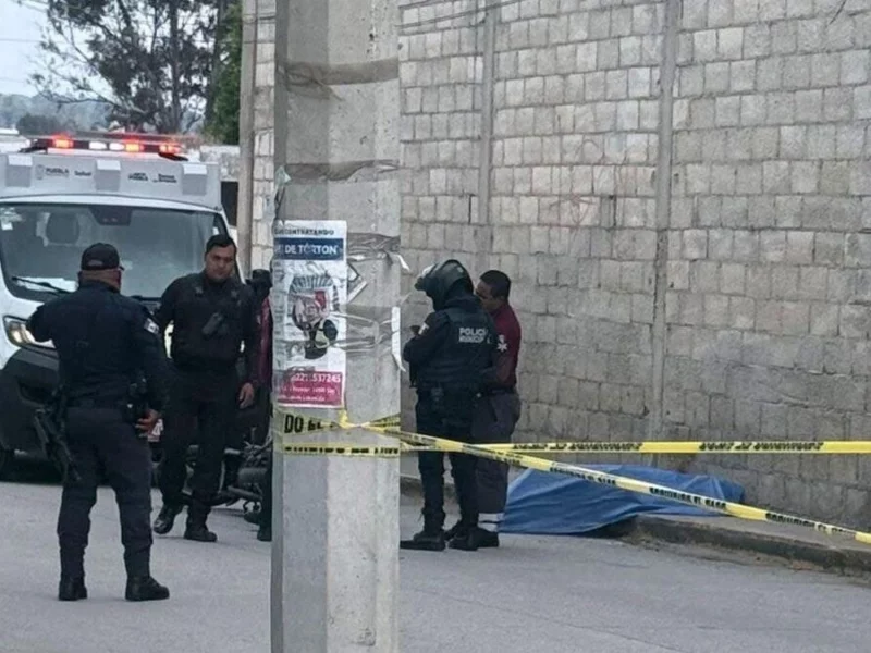 Matan a balazos a motociclista en San Martín Texmelucan 