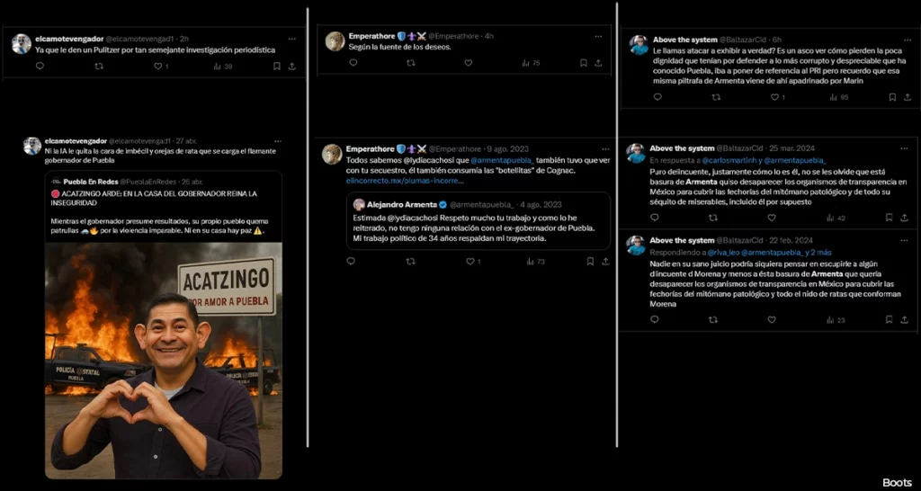 Un misterio que ha quedado resuelto y que destapa, además, una red de bots (cuentas falsas) que operan en contra del actual gobernador, Alejandro Armenta. Ahora sabemos la identidad de la cuenta @LaAldeaPonlana.