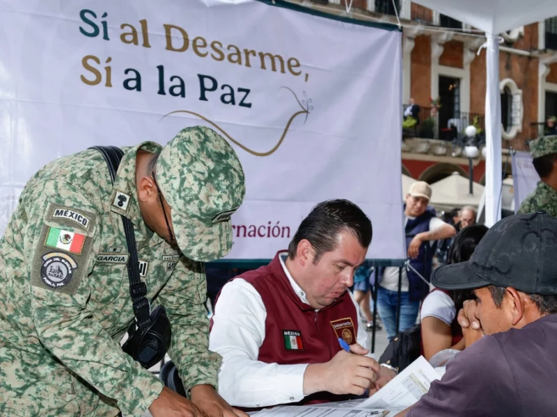 Lanzan campaña en Puebla para reducir número de armas de fuego en las calles; la entregas y te pagan