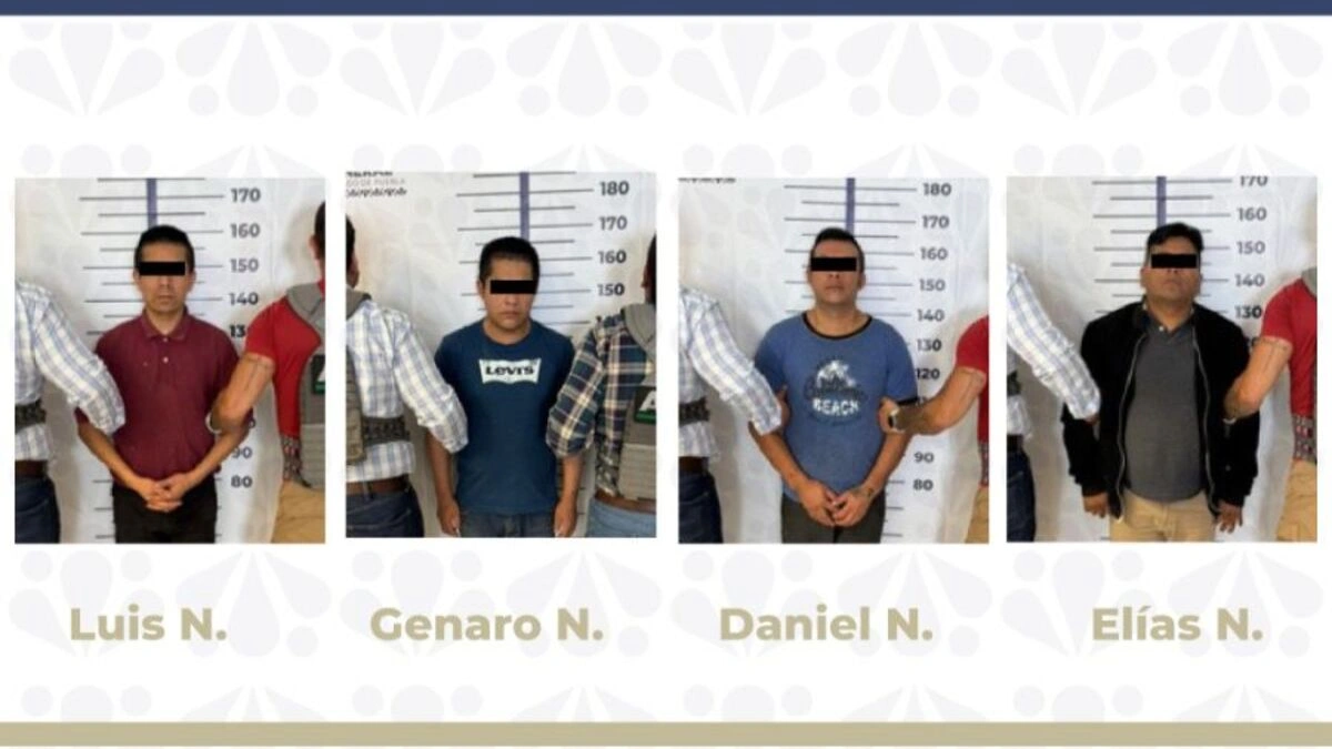 FGE detiene a 4 hombres por el homicidio de una persona en un anexo de Huauchinango