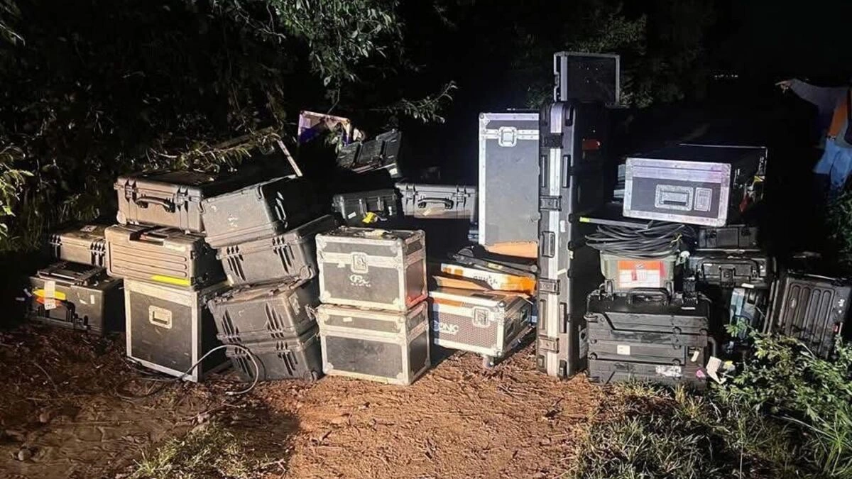 Recuperan instrumentos robados de Los Ángeles Azules en San Martín Texmelucan