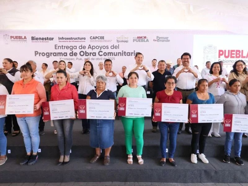 Programa de Obra Comunitaria ha llegado a 190 municipios de Puebla